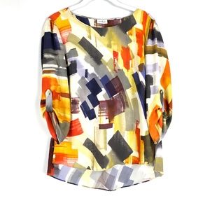 Akris Punto Luxury High Low Top Silk Crepe